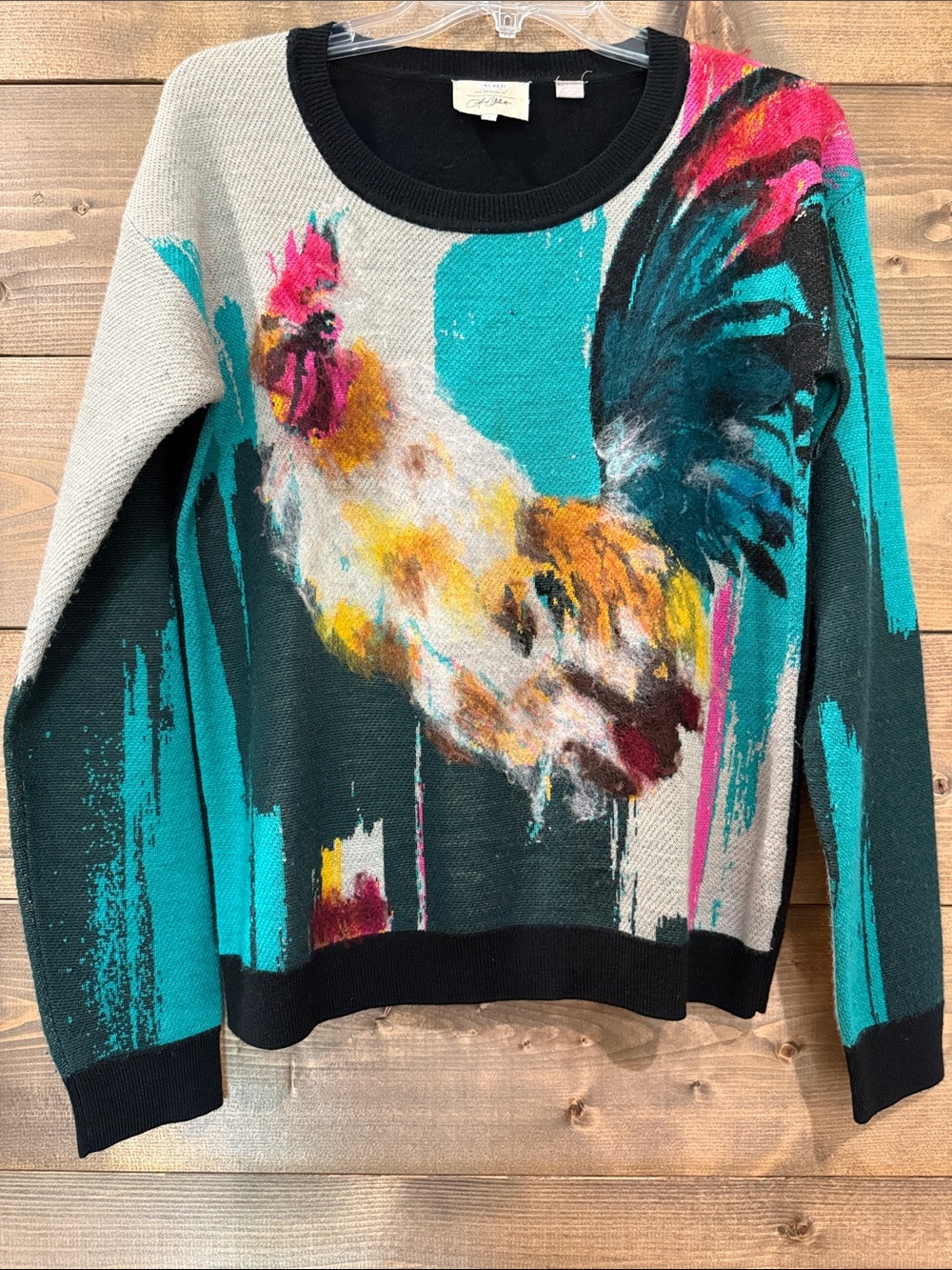 Anthropology Artwork of Lauren Wolcott Rooster Sweater